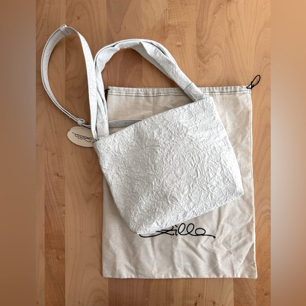 Zilla White Leather Bag NWT